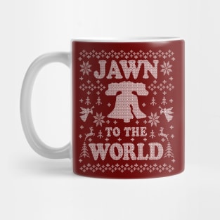 Funny Philadelphia Ugly Chirstmas Jawn to the World Philly Fan Favorites Mug